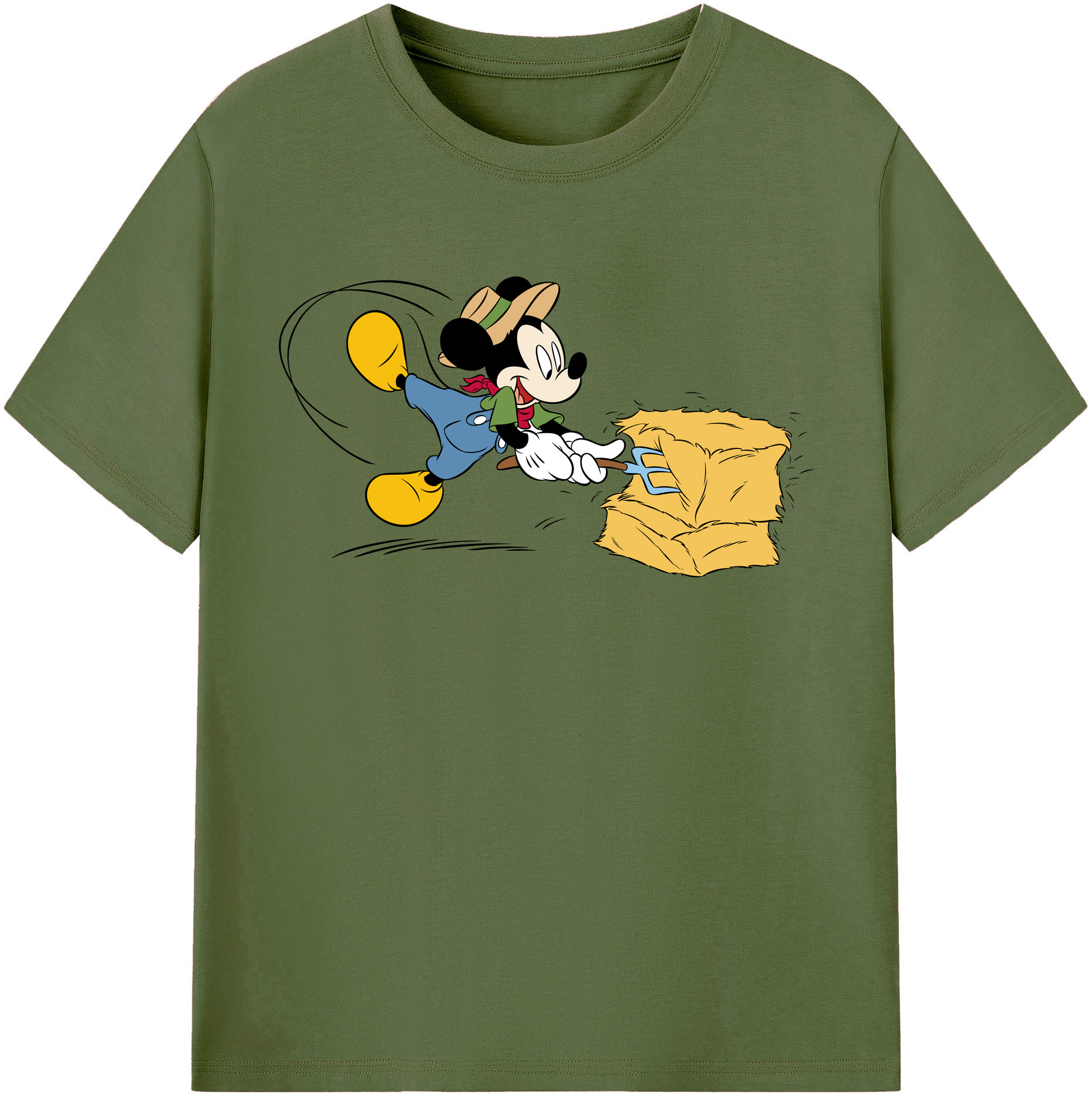 （画像用） ミッキーマウス Mickey Mouse 綿100％半袖Tシャツ（フロントプリント）